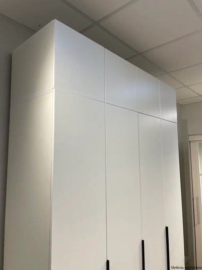 ШК 5 1600 шкаф четырехстворчатый распашной с антресолью Белый текстурный