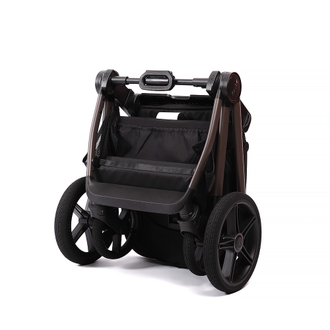 Коляска 2в1 Peppy Monaco Thermo 2026, Black (Черный) рама Коричневая