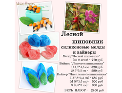 "Лесной шиповник" силиконовые молды и вайнеры