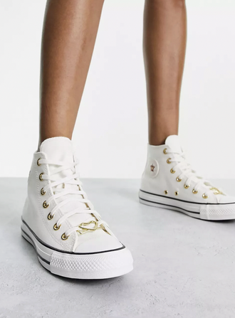 Кеды Converse Valentines Day белые с вышивкой