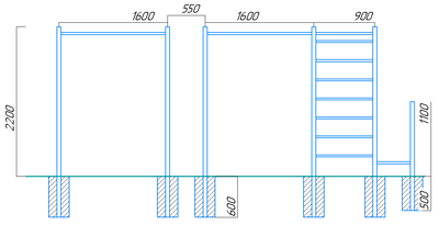 Спортивная площадка Workout W141