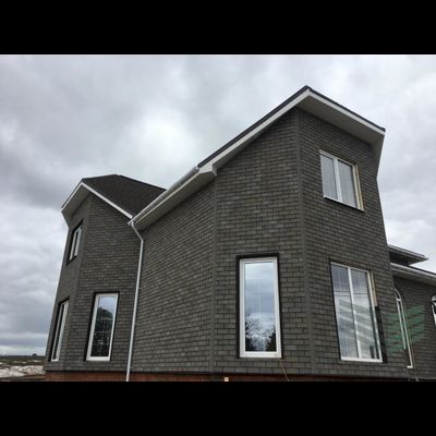 ФАСАДНАЯ ПЛИТКА HAUBERK СЕРО-БЕЖЕВЫЙ КИРПИЧ