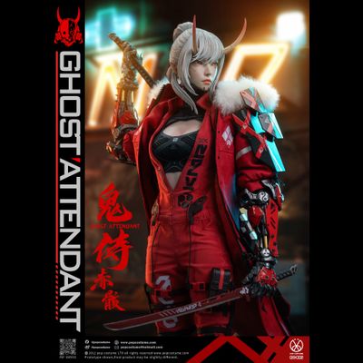 ПРЕДЗАКАЗ - Девушка-киборг (в красном) - Коллекционная фигурка 1/6 Ghost Attendant Red Remains (GS-002) - POPCOSTUME  ?ЦЕНА: 31900 РУБ.?
