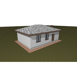 Одноэтажный дом с тремя спальнями 76м² (S109)