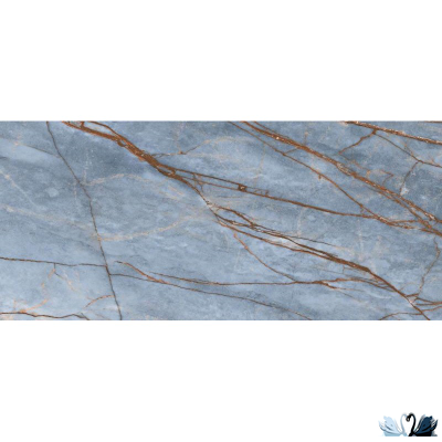 Керамогранит FMAX Elegant Blue 6mm glossy 120x270 см голубой лазоревый