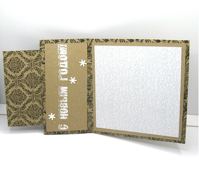 Новогодняя открытка с вышивкой