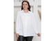 женская туника-рубашка прямого силуэта  Арт. 6094 (Цвет белый) Размеры 50-72