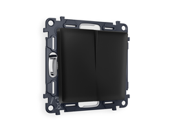 Переключатель перекрестный 2-кл Черный матовый - Ambrella Volt - ALFA