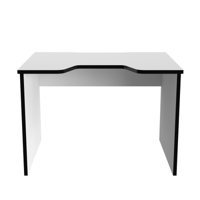 Стол геймерский С-241 белый шагрень/черный