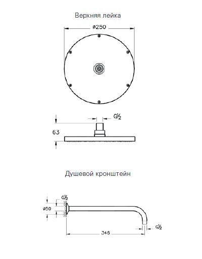 Набор встроенной душевой системы, VitrA Origin, черный матовый, на 3 направления , A49284EXP
