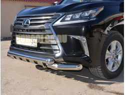 Защита переднего бампера (G) d76 для Lexus LX 450 (2016-...)