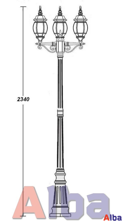 Садово парковый светильник America S 408 B gold