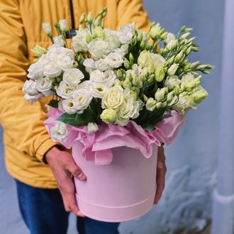 Доставка цветов в Волгограде - FLOWER34.RU - Коробочка из 25 эустом