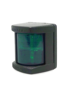 Бортовой огонь Lalizas Classic 12 30091 зелёный 112,5° 12В 10Вт 60x55x70мм видимость 1 миля в корпусе из чёрного АБС-пластика для судов до 12м