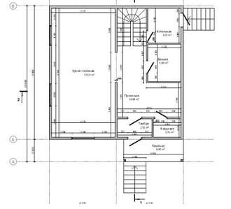 Двухэтажный каркасный дом с четырьмя спальнями 147м² (SK21)