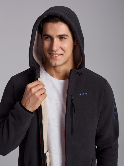 Спортивная толстовка мужская, из флиса, 511TM - 1391,темно-серая