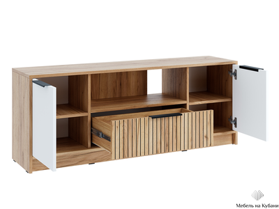 ИВИС ТВ-тумба ТМ-001 Дуб Крафт золотой / Белый
