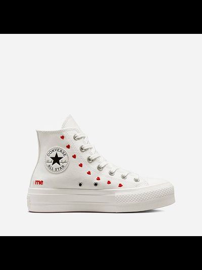 Кеды Converse Chuck Taylor 70 Embroidered lips с сердечками