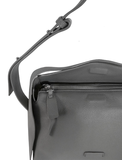 (АРТИКУЛ: 10010/7) СУМКА ЖЕНСКАЯ, НЕБОЛЬШАЯ, НАТУРАЛЬНАЯ КОЖА, СЕРАЯ, С ПЛЕЧЕВЫМ РЕМНЕМ