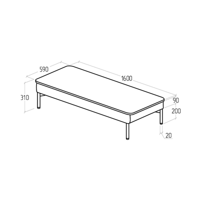 Столик Everprof Gamma двухместный Экокожа Черный ЛДСП Венге