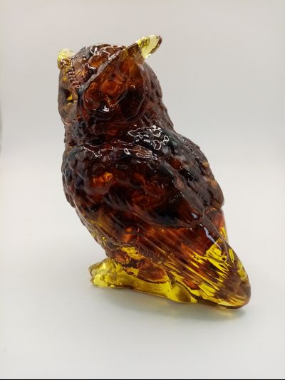 Сова темная янтарь заливка