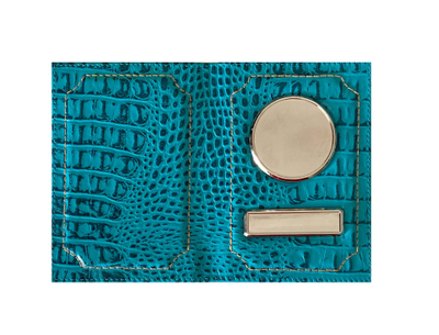 «КРОКОДИЛ» КОЖАНАЯ ОБЛОЖКА ДЛЯ АВТОДОКУМЕНТОВ В КОМПЛЕКТЕ С ЛИНЗАМИ. ЦВЕТ: БИРЮЗОВЫЙ