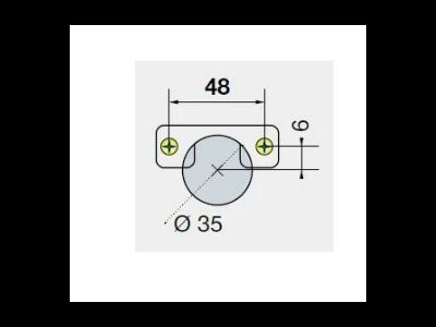 Петля T-type 110/48/0 мм (накладная) Touch Opening