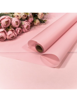 Пленка матовая в рулоне 50мкм (розовая), 58см*10м