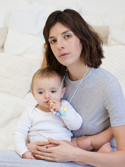 Бусы-прорезыватель из силикона Радуга пастельная