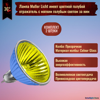 Muller Licht HLRG-520/Blau-Gelb BAB/C 20w 36° 12v GU5.3