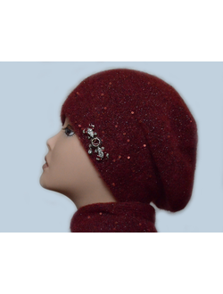 Бордовый берет женский Vizio Визио Италия 6157