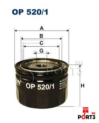 Фильтр масляный корпусной OP520/1