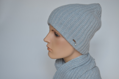 Vizio 203 шапка и шарф вязаный комплект италия