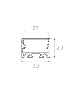 Алюминиевый профиль 4L-3020-S ANOD