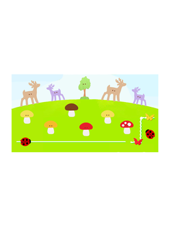 ПАНЕЛЬ БИЗИБОРД МОДЕЛЬ 9 "ГРИБНАЯ ПОЛЯНКА" МАЛАЯ