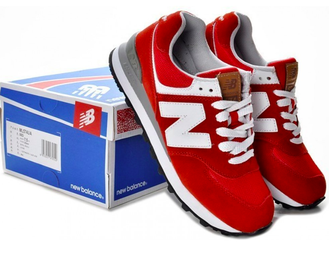 New Balance 574 Красные замша женские (36-40) Арт. 361M-A