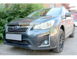 Защита радиатора Subaru XV (рестайлинг) 2016-2017 black верх PREMIUM
