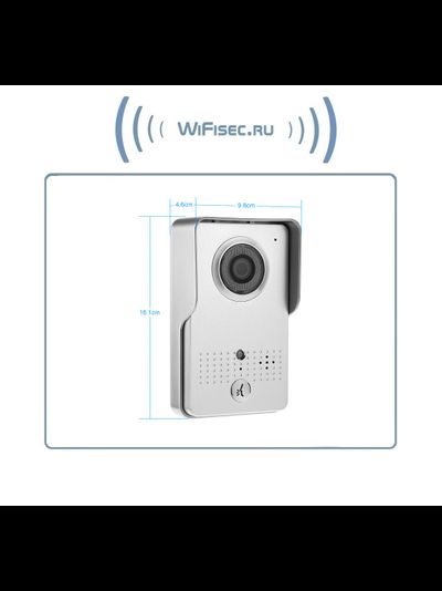 WiFi/LAN вызывная панель видеодомофона, интерком связь с активным подавлением шума, открытие замка через мобильное приложение, VGA. до - 20 град.С.