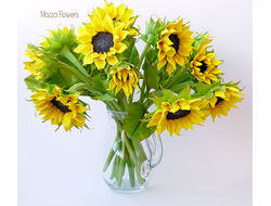 Букет Подсолнухов из полимерной глины.