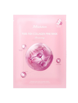 Укрепляющая маска с коллагеном для сияния кожи JMsolution Pure Fish Collagen Pink Mask