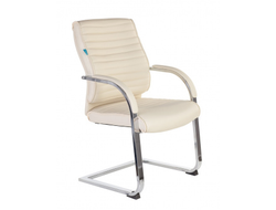 Кресло Бюрократ T-8010-LOW-V/IVORY на полозьях слоновая кость искусственная кожа