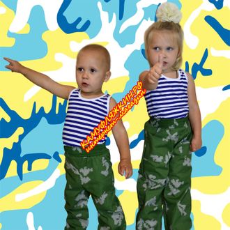брюки камуфляжные детские в цвете берёзка фото-1