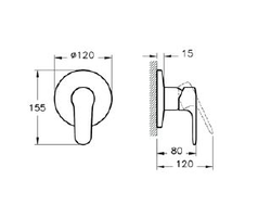 Встроенный смеситель для душа, черный матовый, VitrA Root Round, A4272836EXP