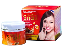 Купить антивозрастной крем для лица с экстрактом слизи улитки и витамином Е Thai Herb инструкция