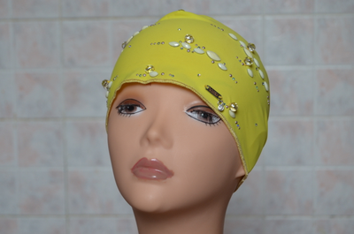 модная итальянская шапочка для плавания с украшениями
