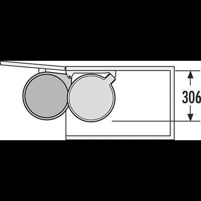 Встраиваемое ведро для мусора 15л Big-Box Hailo 3715-10