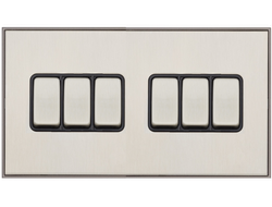 Переключатель 6-клавишный T&J Electric Titanium Stainless Steel