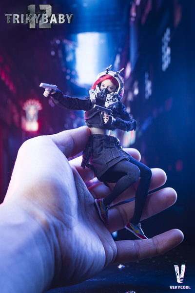 Киберпанк девушка-агент - Коллекционная фигурка 1/12 SCALE CYBERPUNK TRICKYBABY 12 RAINBOW (VCF-3006) - VERYCOOL