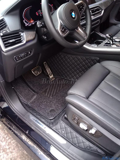 3D коврики в салон BMW X5 из экокожи