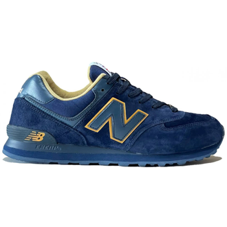 New Balance 574 Темно-синие замшевые